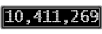 The GaugeControl contains 1 gauge with values: (10,410,889).