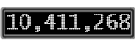 The GaugeControl contains 1 gauge with values: (10,410,889).